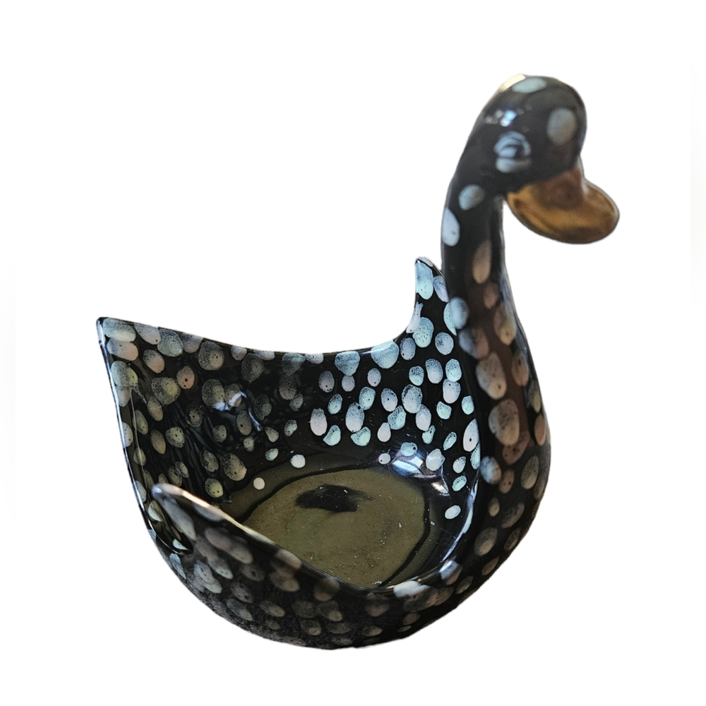 Rare Vintage Aldo Londi Bitossi MCM Italian Pottery Duck Bowl 6x5x6
